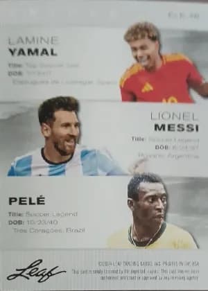 2024 Leaf #ELE-46 Lamine Yamal Messi Pelé