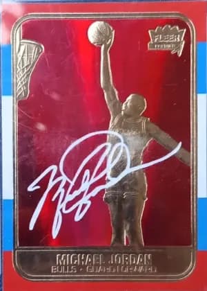 Michael Jordan [86 Rookie, Red Holo, White Signature]