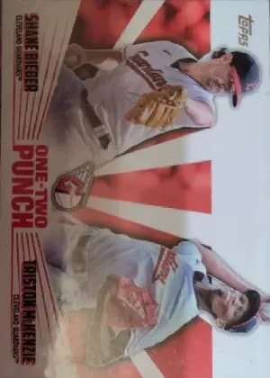Shane Bieber, Triston McKenzie [Red] #12P-13