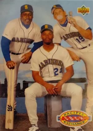 Jay Buhner / Ken Griffey Jr. / Kevin Mitchell [Gold Hologram] #55