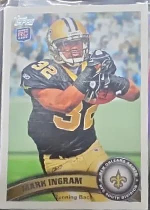 Mark Ingram [Ball in Left Arm Orange Refractor] #50