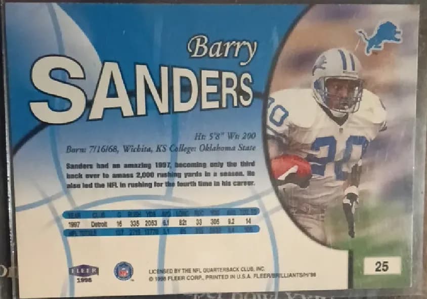 Barry Sanders [Shining Star Rubies] #73